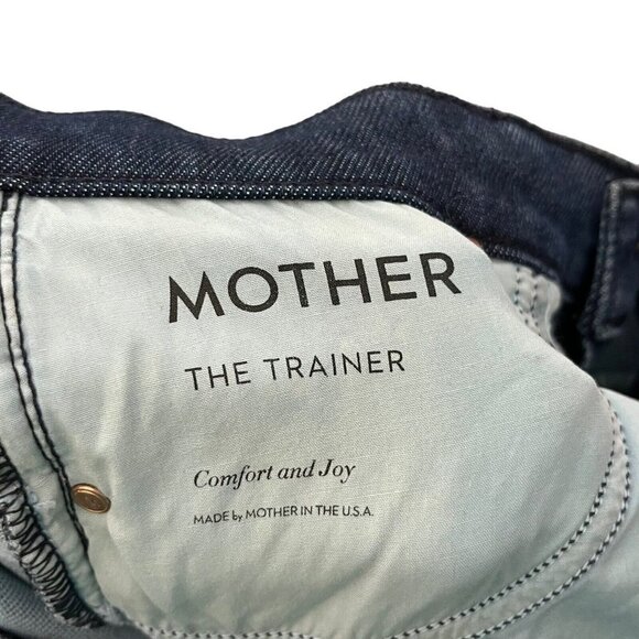 MOTHER The Trainer Jogger Jeans Women’s Size 24 Cropped Denim Tapered Stretch - Picture 13 of 15